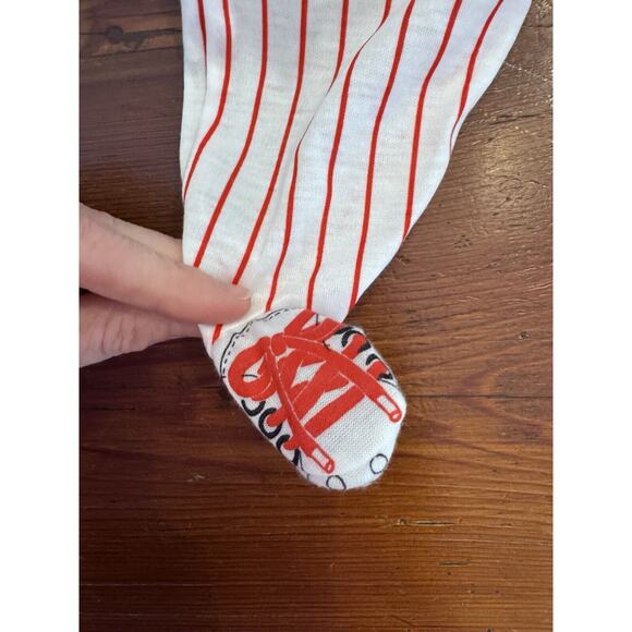 Vintage Little Me Baby Baseball Footed One Piece Outfit Size 6 Months NWT - Picture 6 of 10